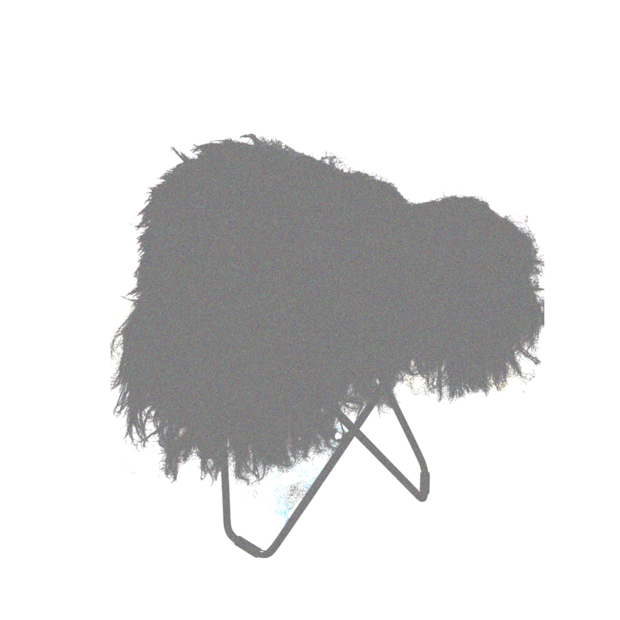 Cuero Iceland Flying Goose Stool, Wild Grey/Black