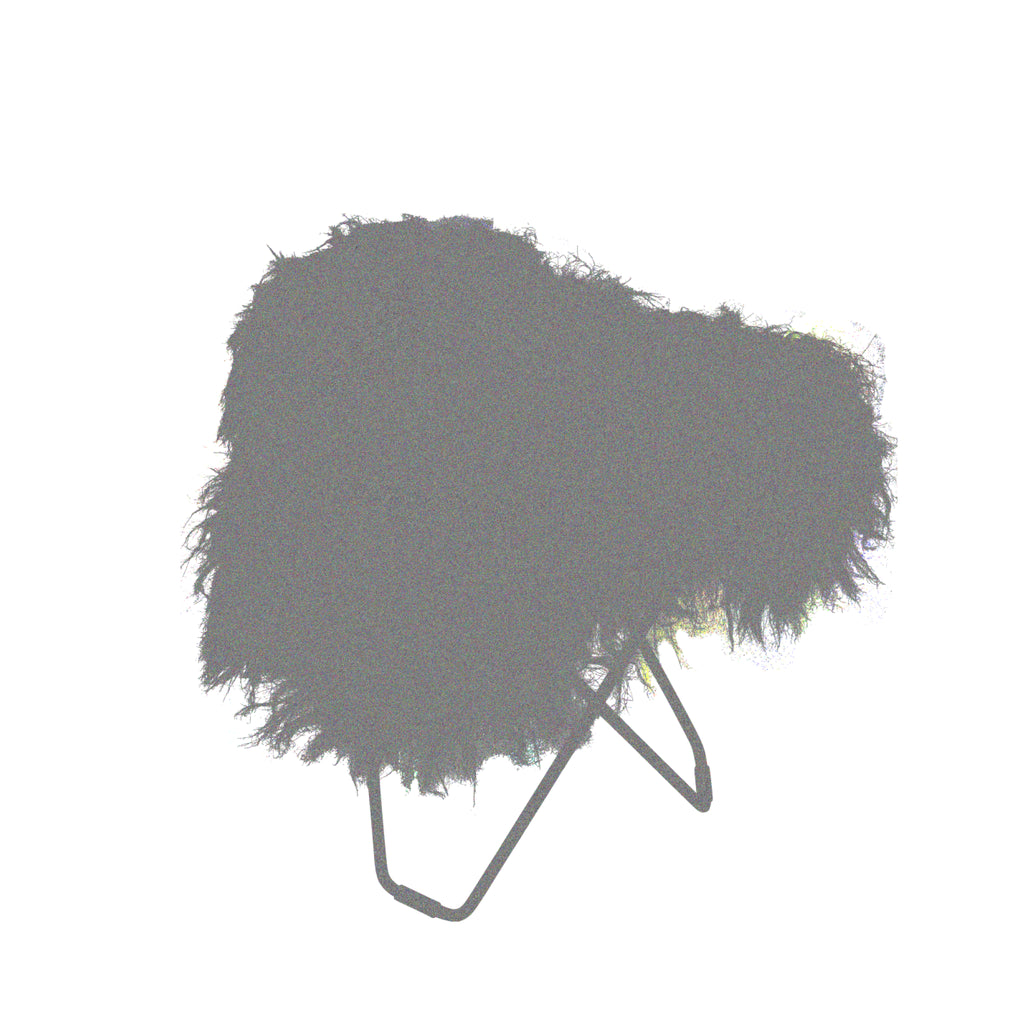 Cuero Iceland Flying Goose Stool, Wild Grey/Black