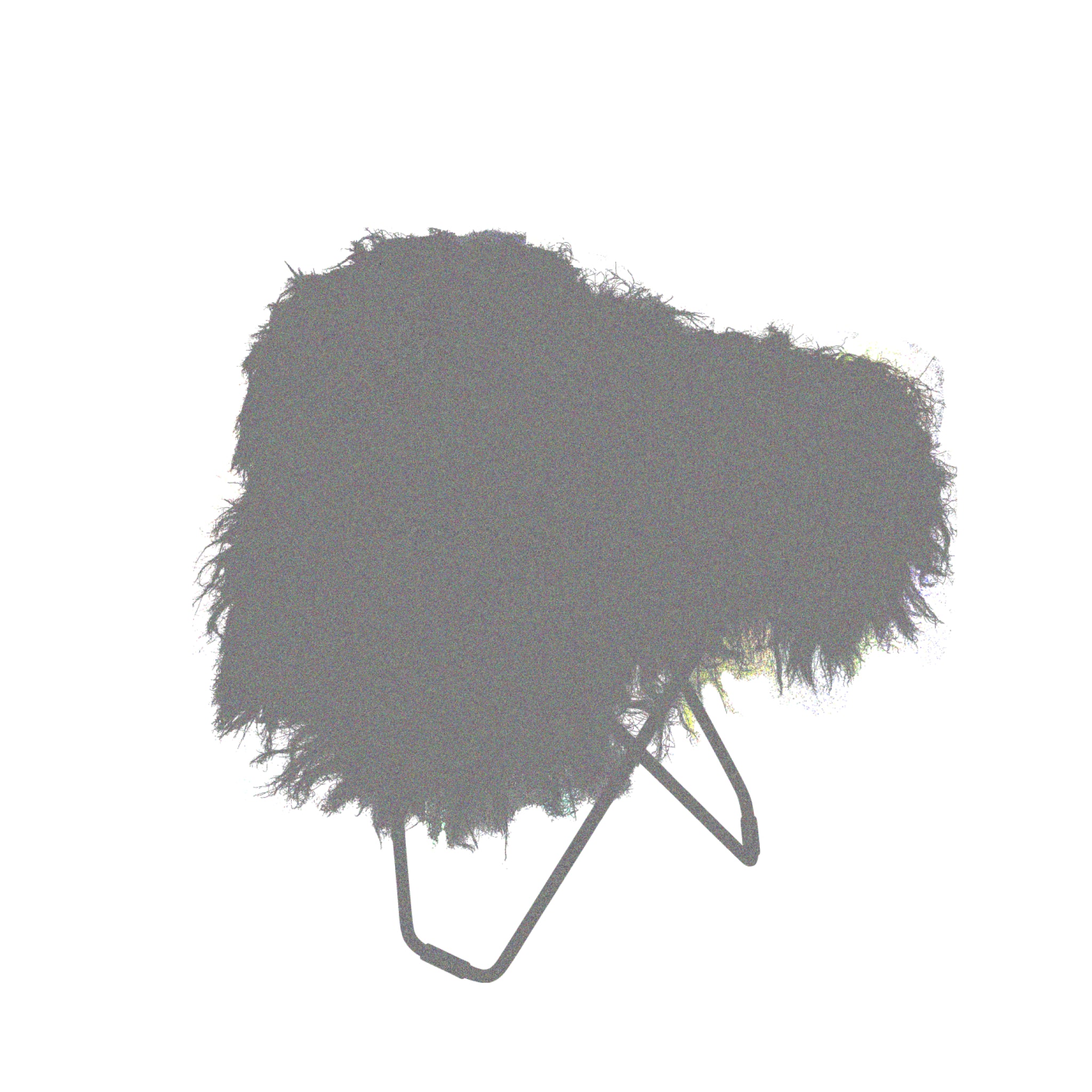 Cuero Iceland Flying Goose Stool, Wild Grey/Black