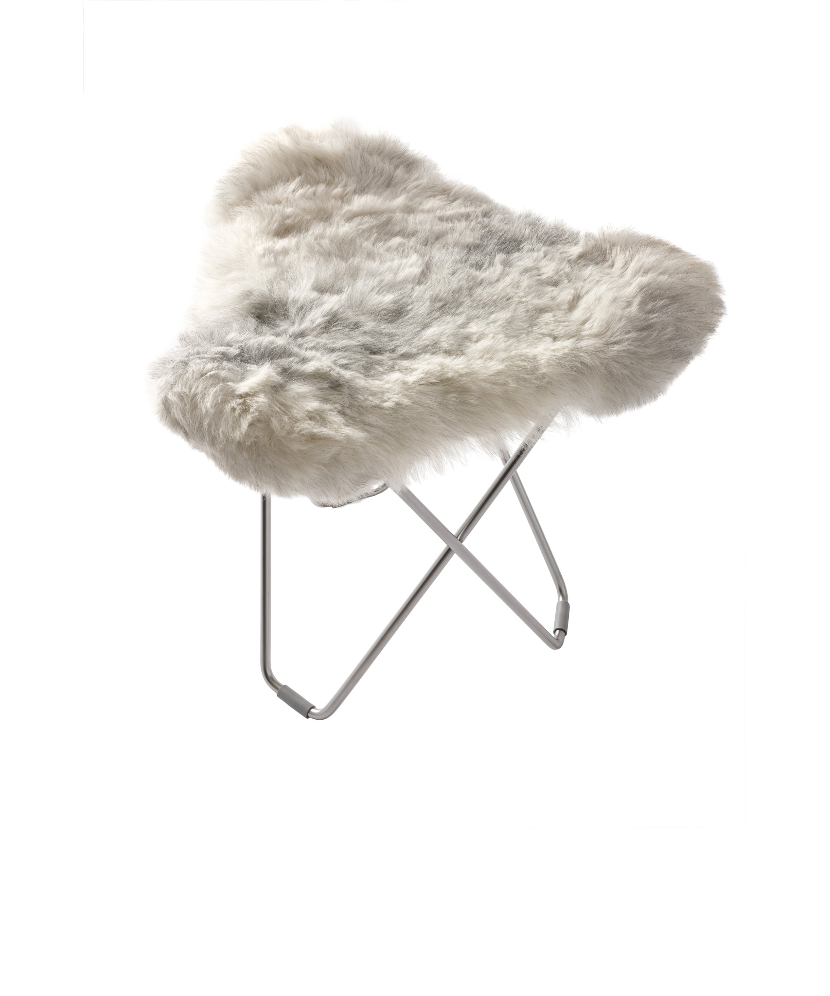 Cuero Iceland Flying Goose Stool, Wild Grey/Black