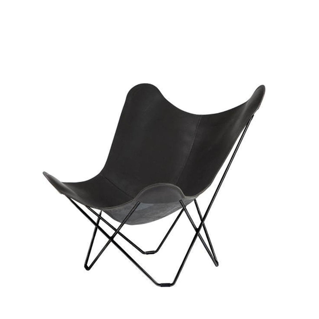 Cuero Pampa Mariposa Butterfly Chair, Black/Black