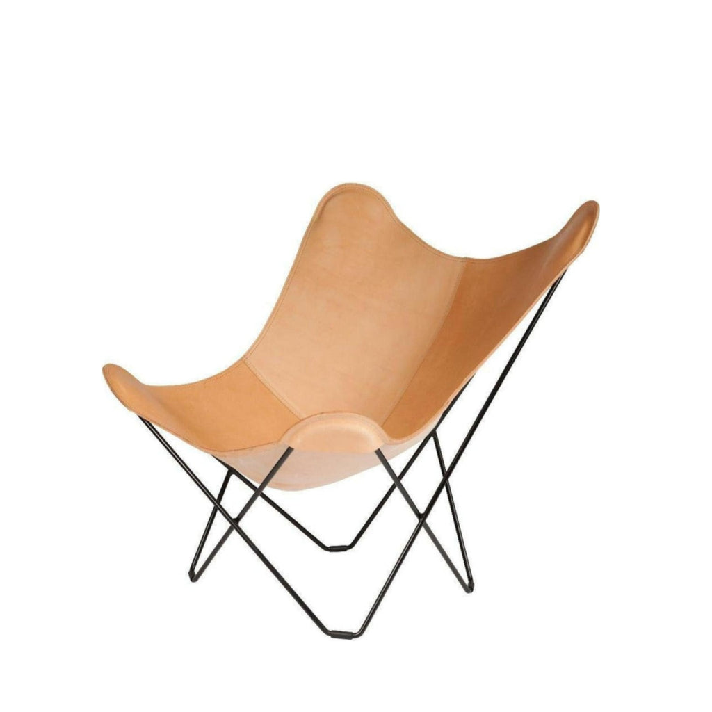Cuero Pampa Mariposa Butterfly Chair, Crude Nature/Black