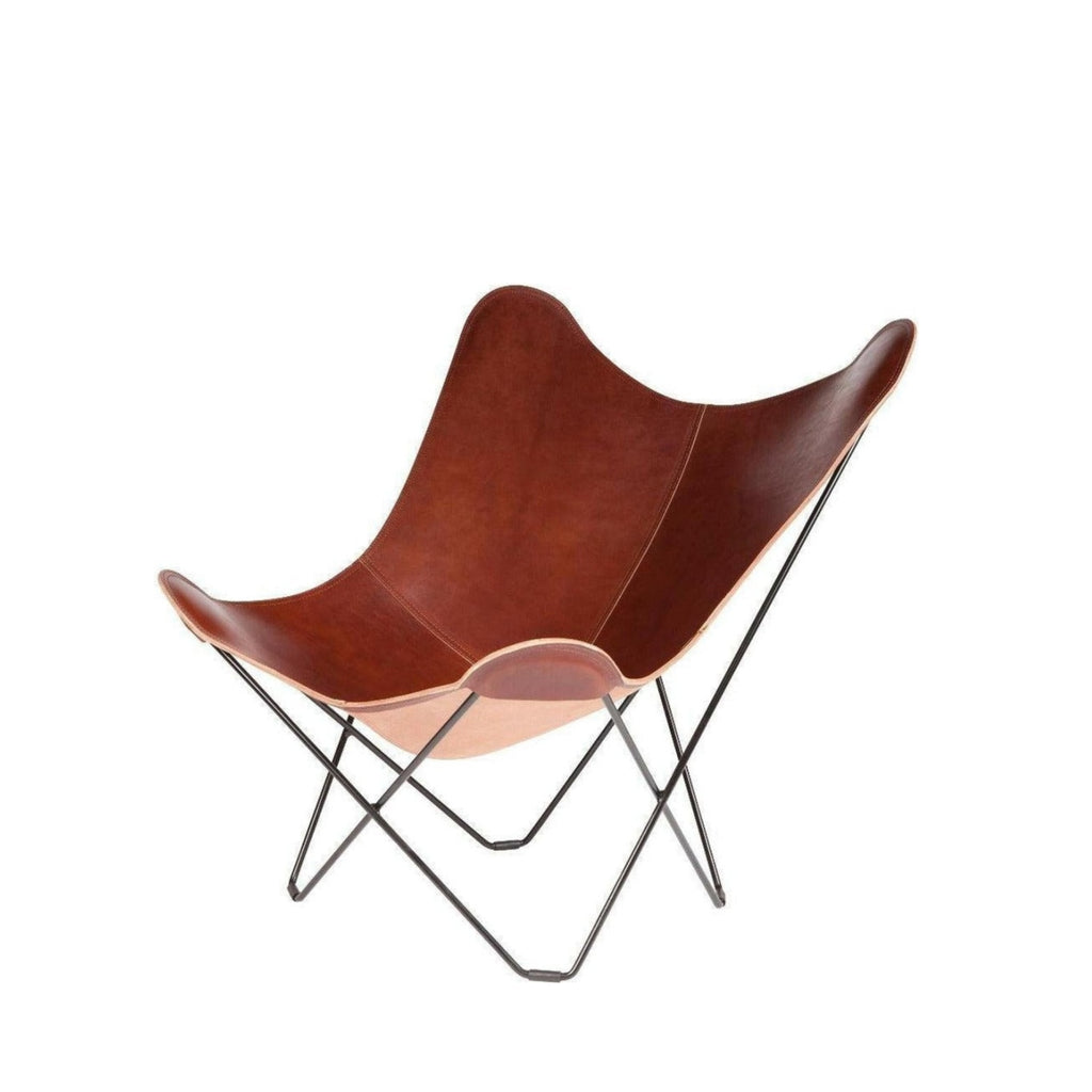 Cuero Pampa Mariposa Butterfly Chair, Oak/Black