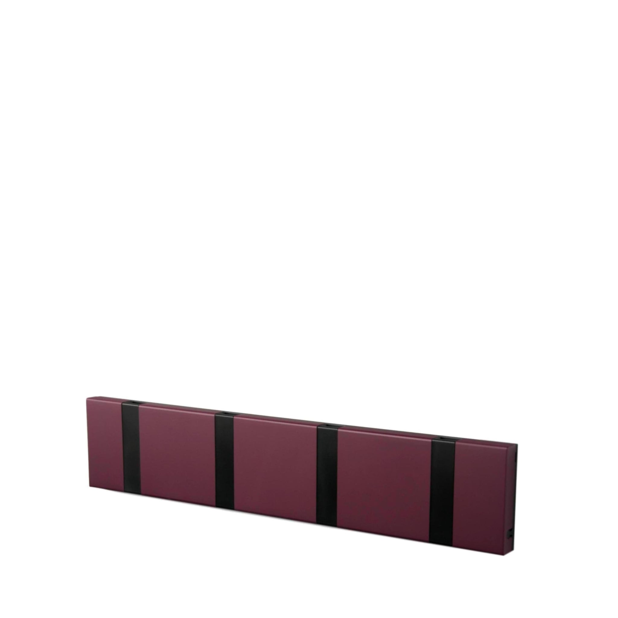 LOCA Knax horizontal Coat Rack 4 hooks, purple/black