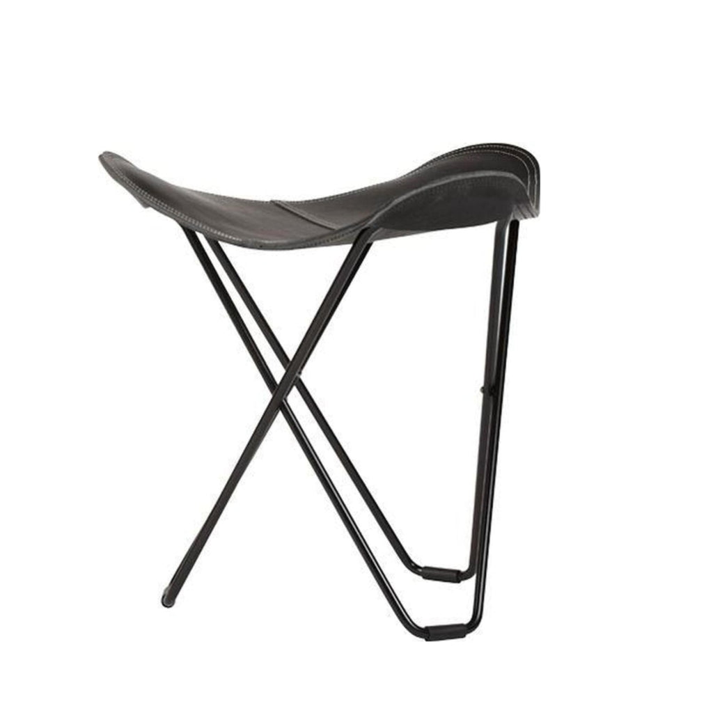 Cuero Pampa Flying Goose Stool, Black/Black