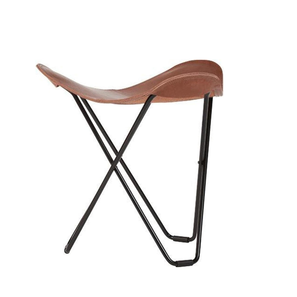 Cuero Pampa Flying Goose Stool, Oak/Black