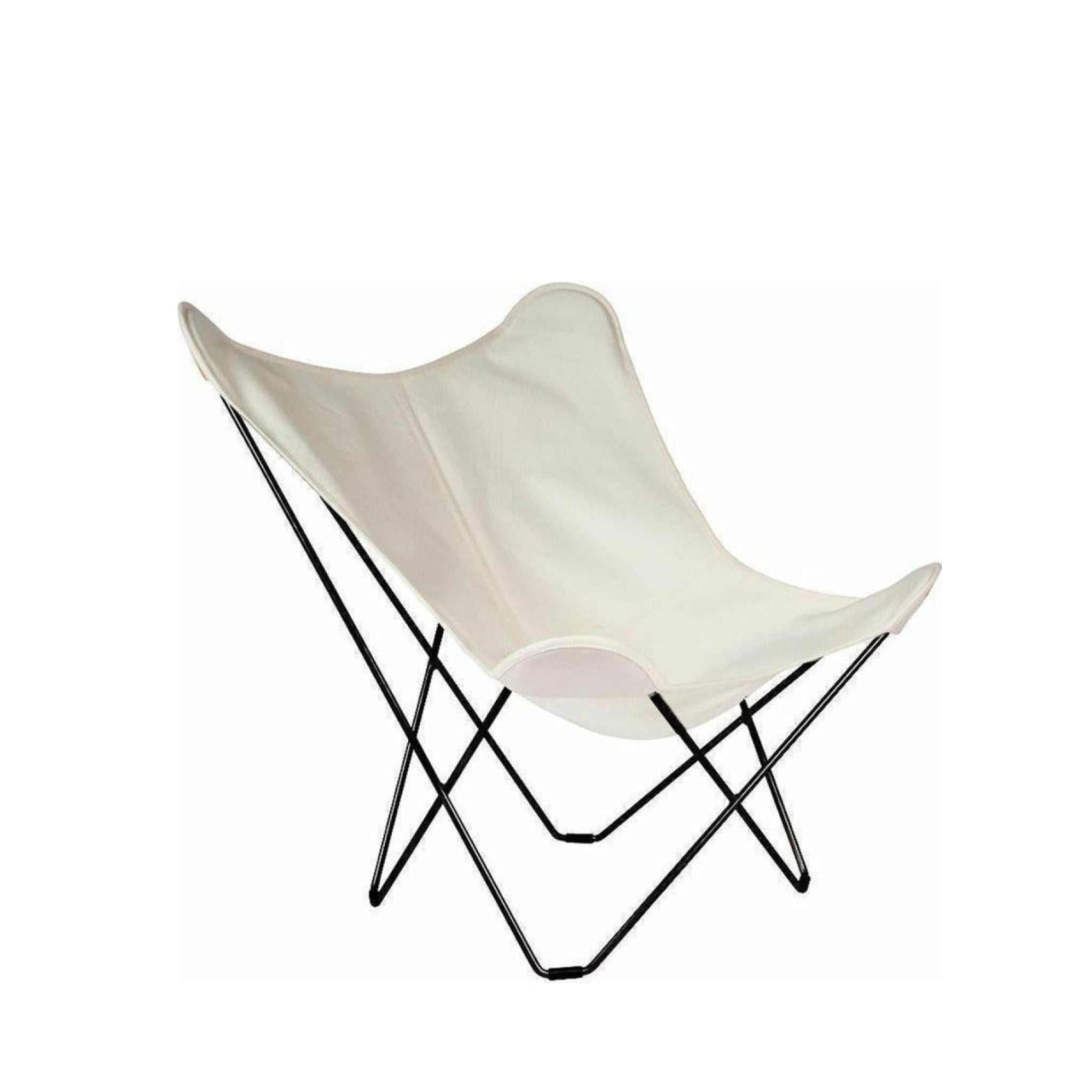 Cuero Sunshine Mariposa Butterfly Chair, Oyster/Black