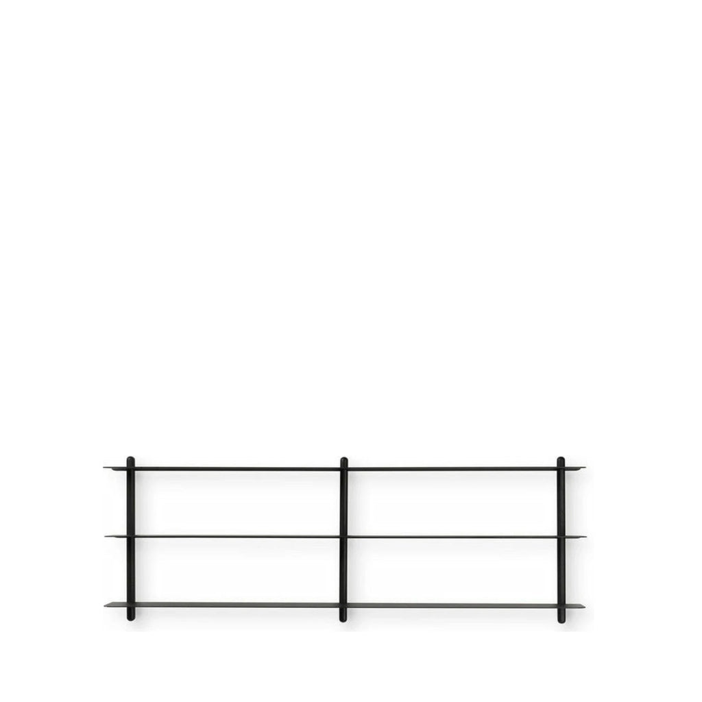 Gejst NIVO Wall Shelf D — Black Ash/Black | Ash & Steel | 118×16×42 cm