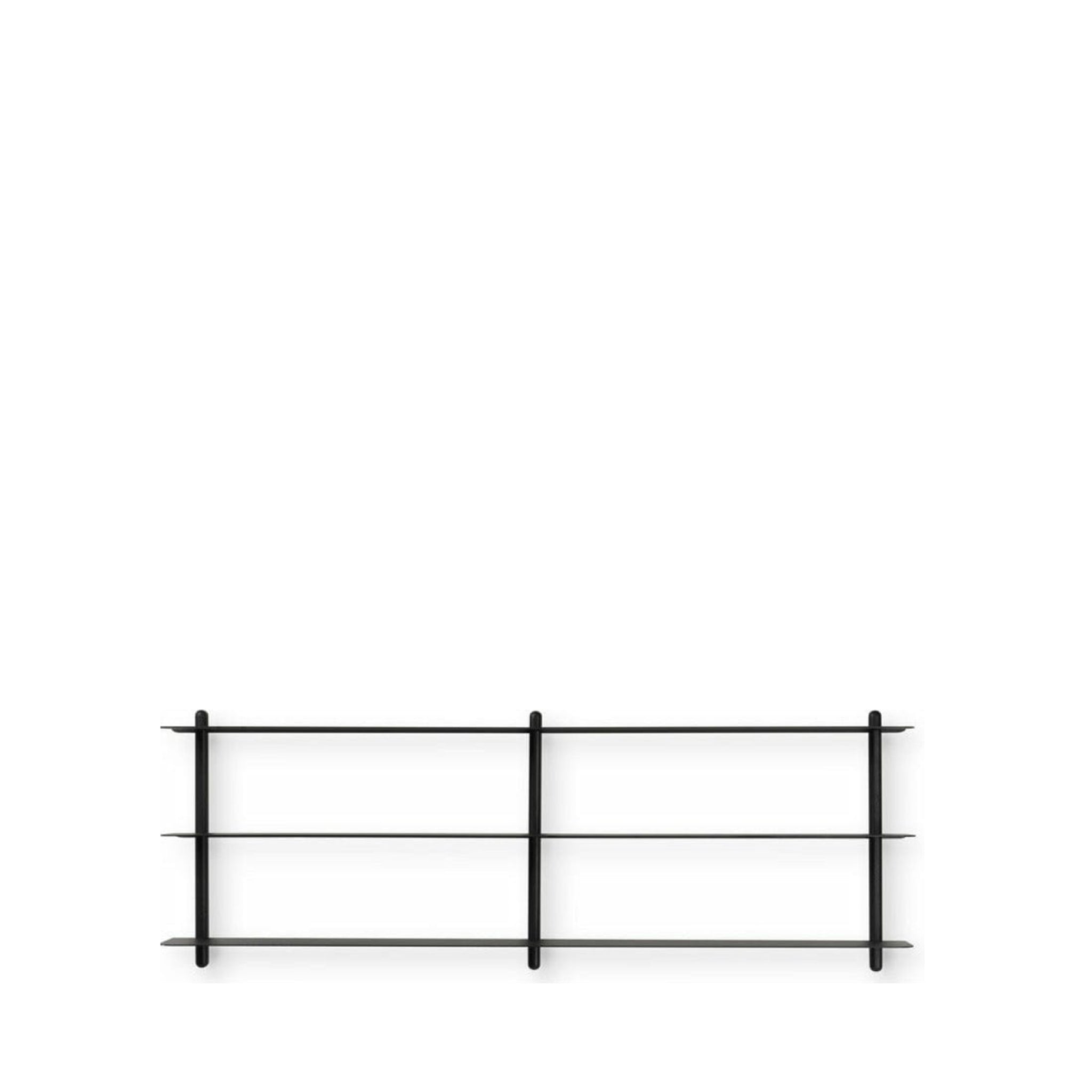 Gejst Nivo Wall Shelf D — Black Ash/black | Ash & Steel | 118×16×42 Cm