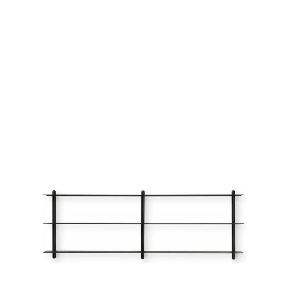 Gejst Nivo Wall Shelf D — Black Ash/black | Ash & Steel | 118×16×42 Cm