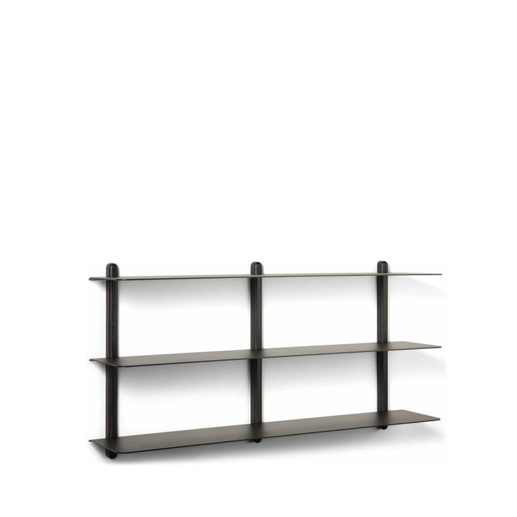 Gejst Nivo Large Shelf - Black Ash/black | Ash & Steel 118x25x65 Cm