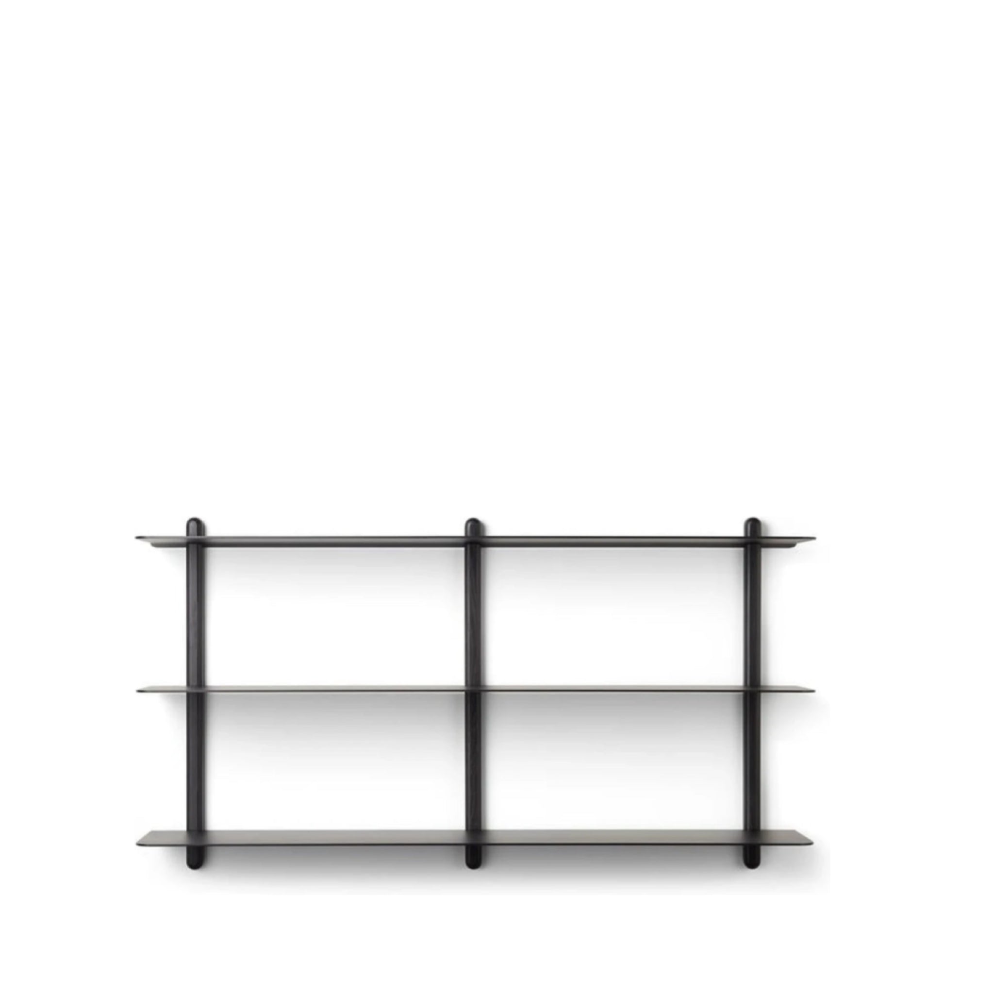 Gejst NIVO Large Shelf - Black Ash/Black | Ash & Steel 118x25x65 cm