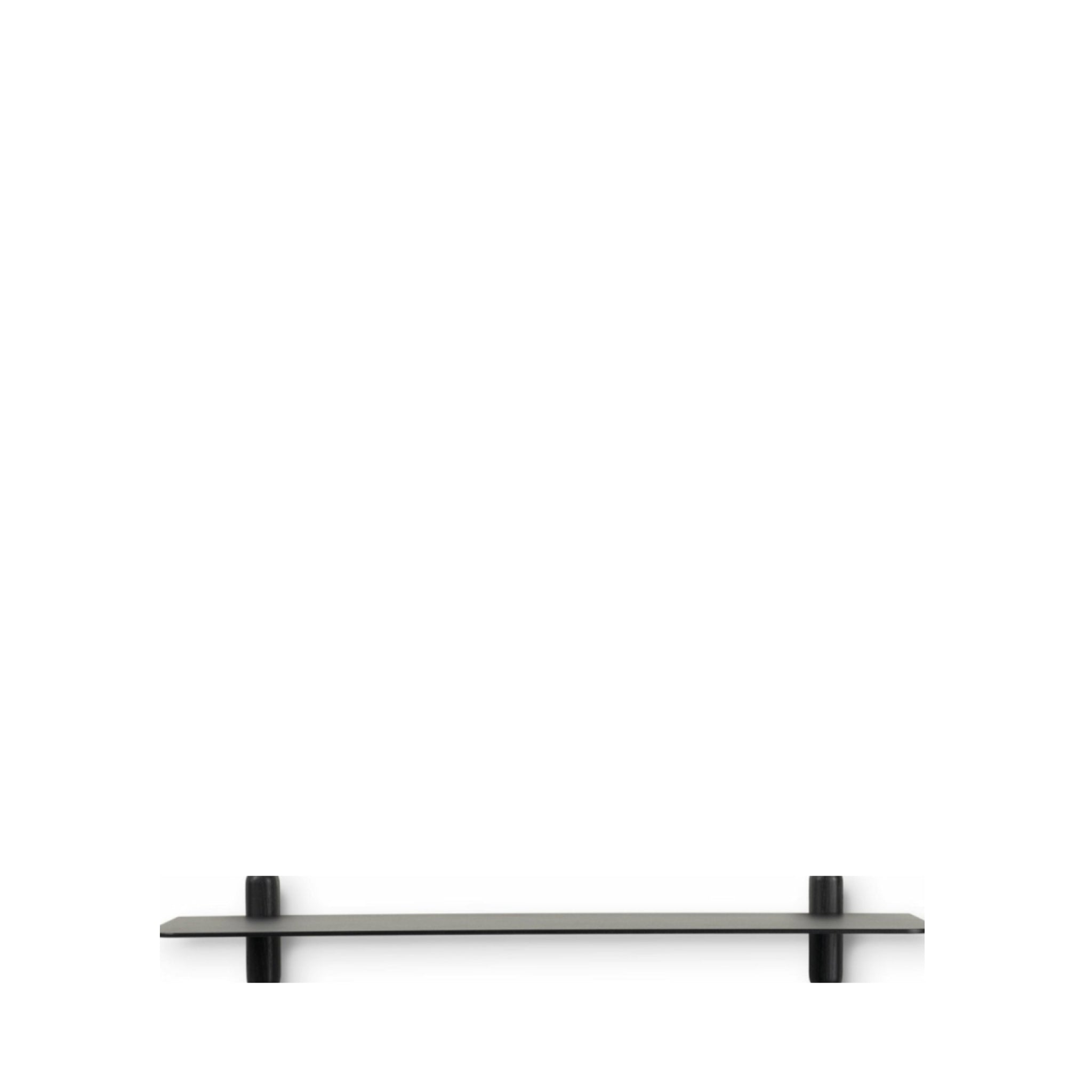 Gejst NIVO G Minimalist Wall Shelf - Black Ash/Black, 80×64×15 cm