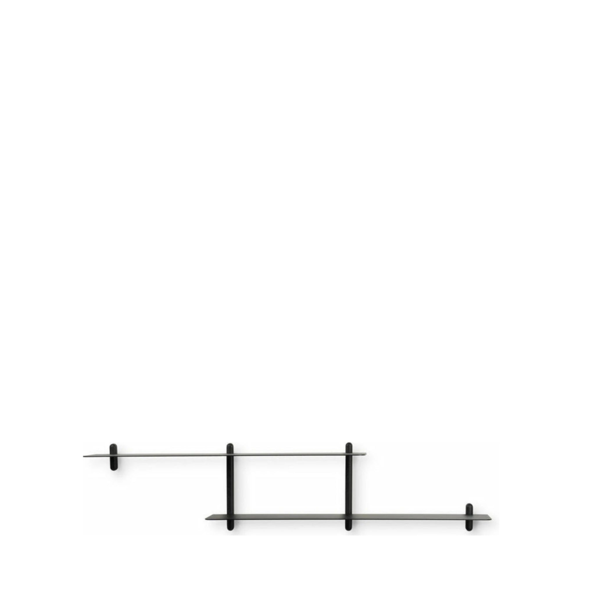 Gejst NIVO Wall Shelf H - Black Ash/Black Minimalist, 25x172x16 cm