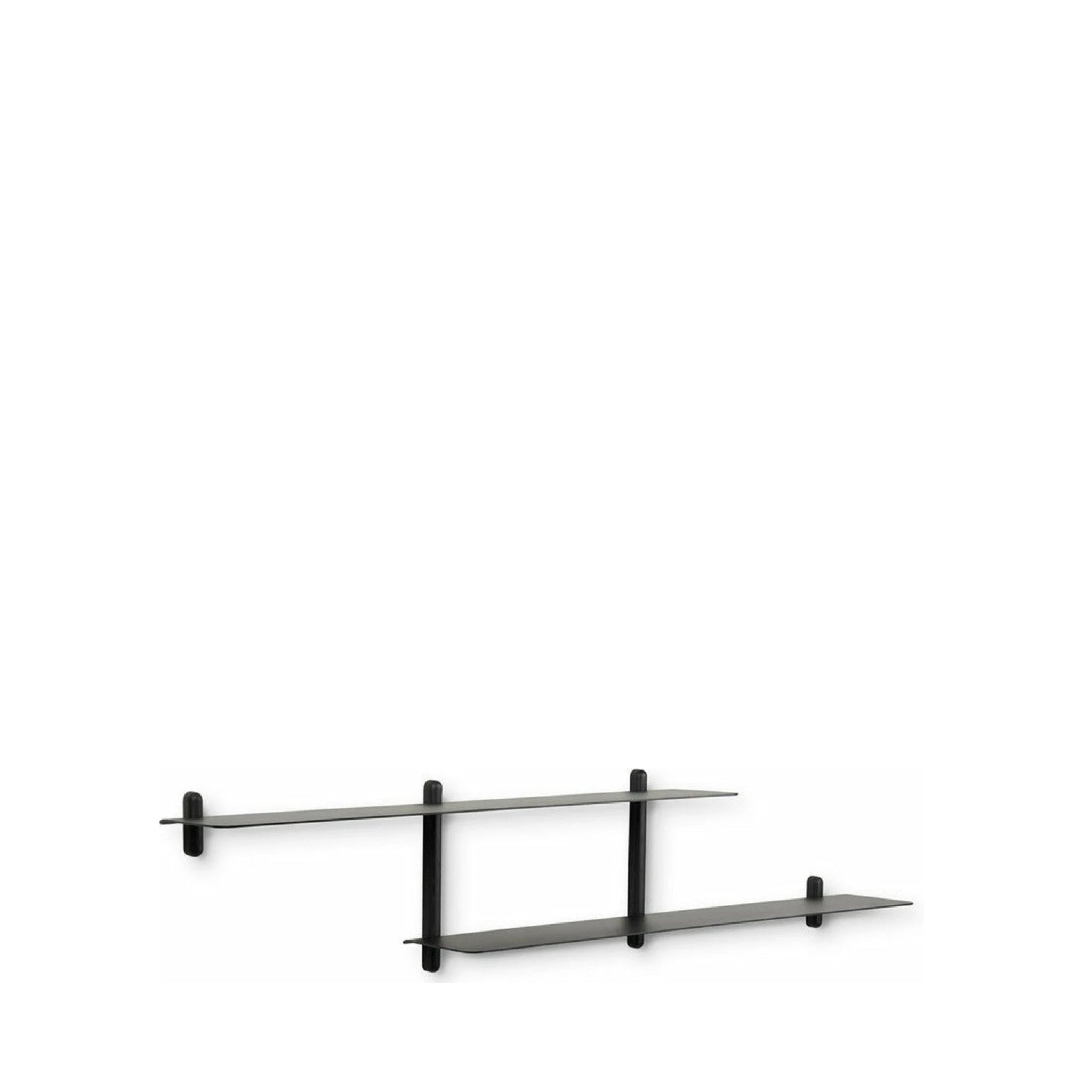 Gejst Nivo Wall Shelf H - Black Ash/black Minimalist, 25x172x16 Cm