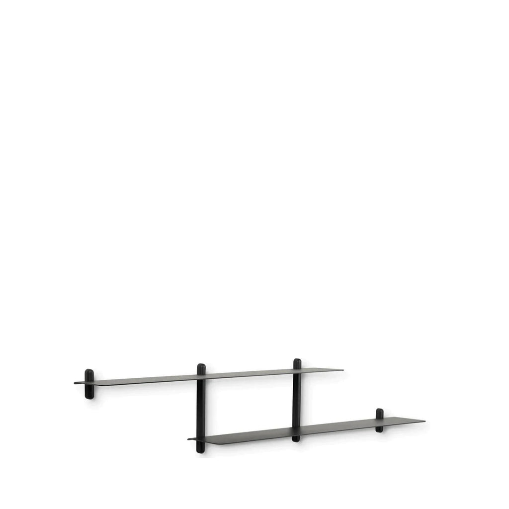 Gejst Nivo Shelf H Large - Black Ash/black 169.5cm Minimal Wall Shelf