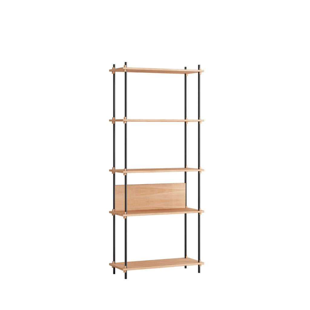 Customizable Moebe Shelving System in Oak/Black - Versatile & Stylish