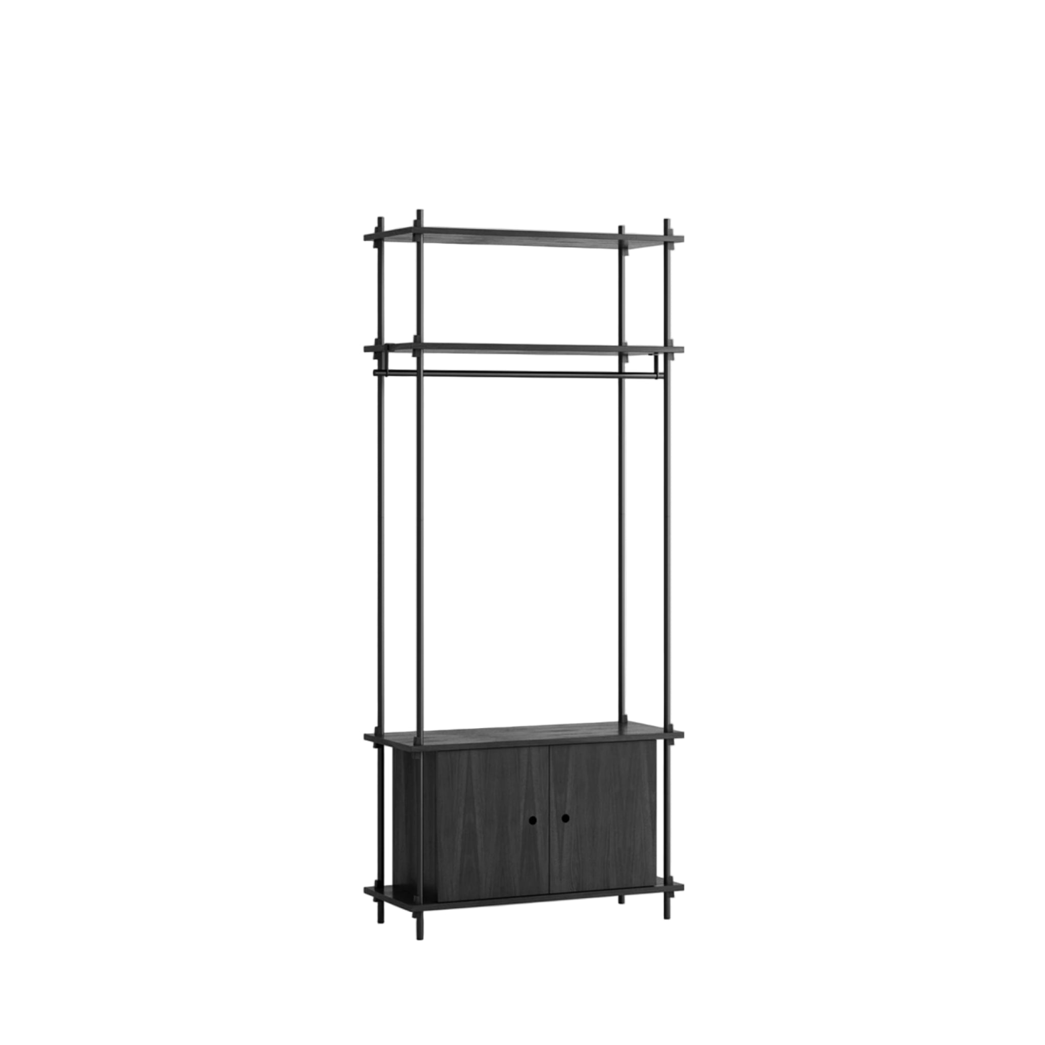 Customizable Moebe Shelving System S.200.1.G in Black - Versatile Design