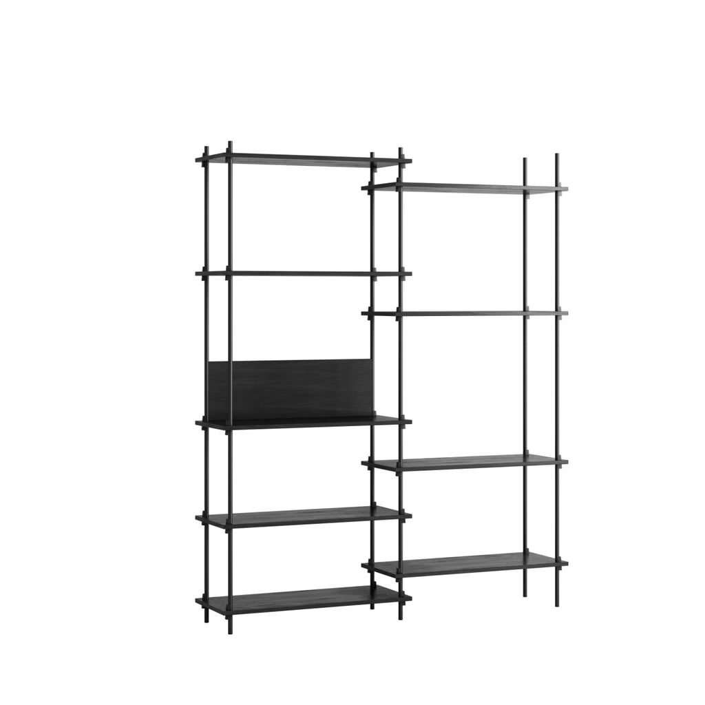Customizable Moebe Shelving System S.200.2.A in Black - Versatile Design