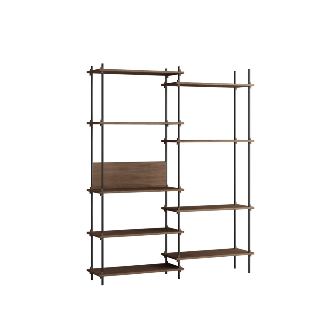 Customizable Moebe Shelving System in Smoked Oak/Black - Versatile Design