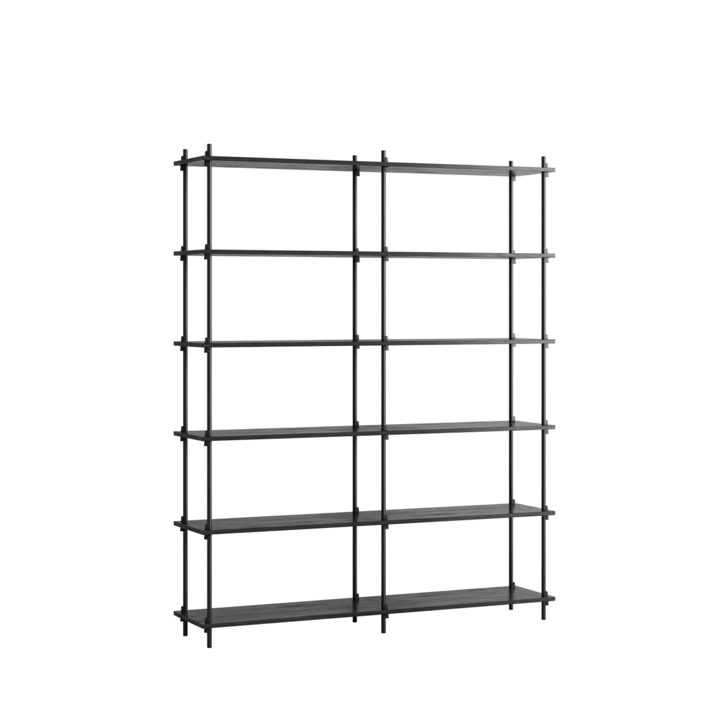 Customizable Moebe Black Shelving System - Versatile Room Divider & Wall Unit