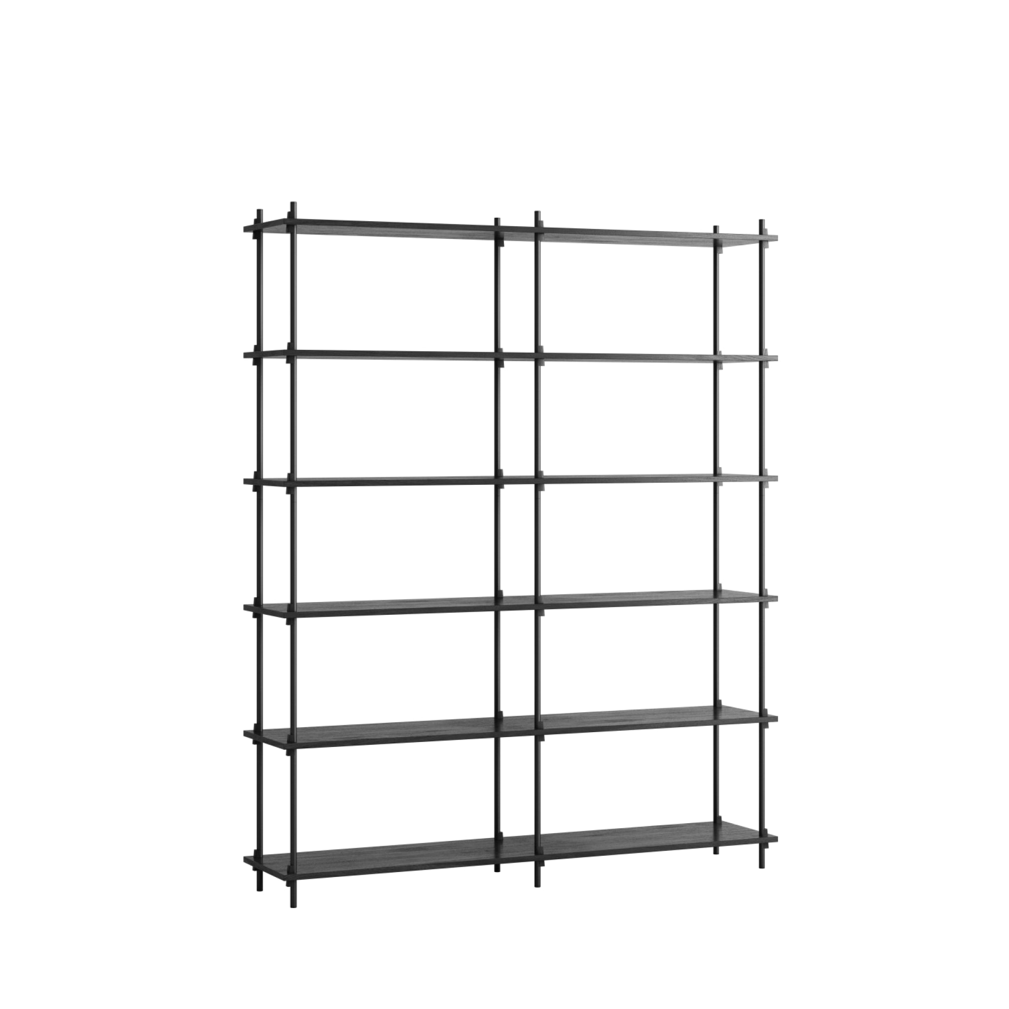 Customizable Moebe Black Shelving System - Versatile Room Divider & Wall Unit