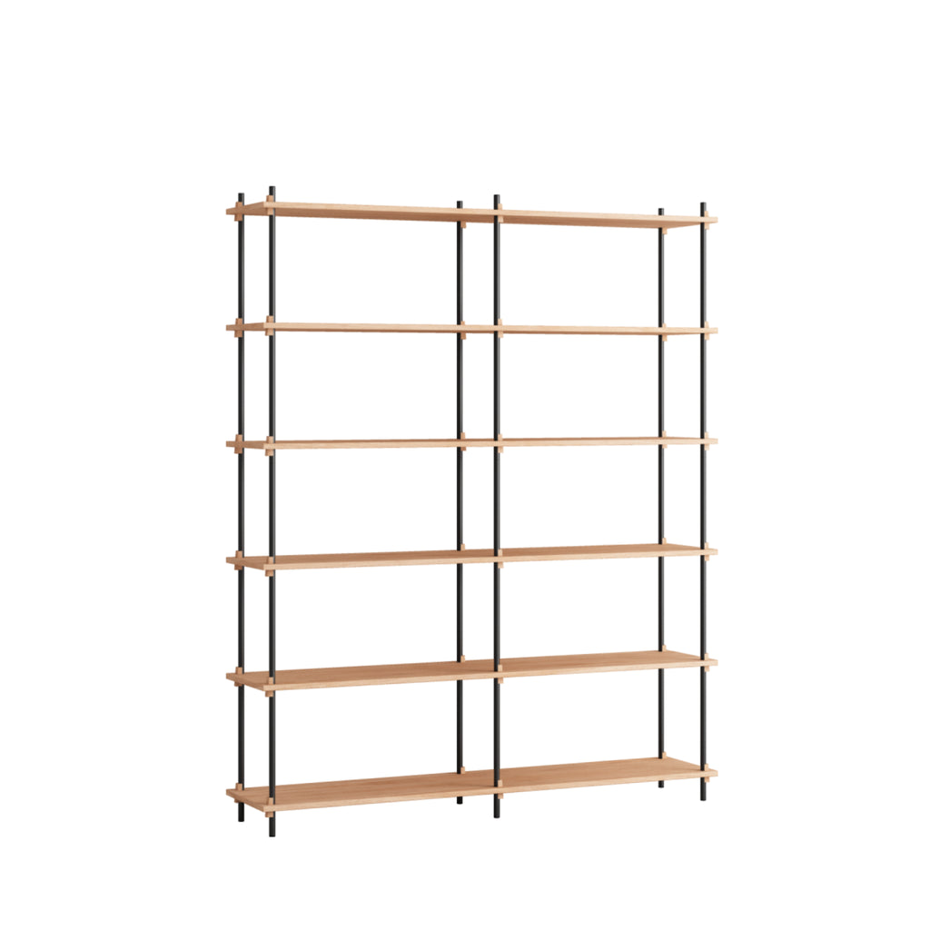 Customizable Moebe Shelving System in Oak/Black - Versatile Home Storage