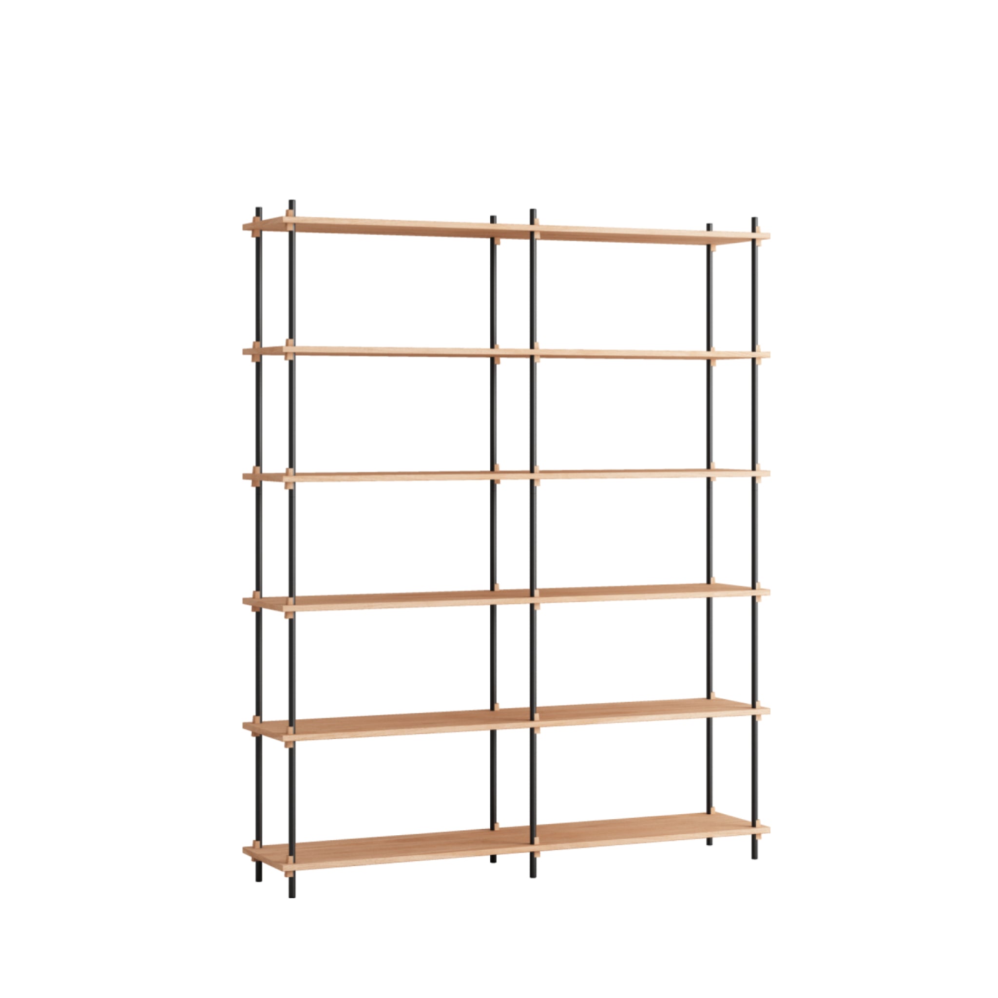 Customizable Moebe Shelving System in Oak/Black - Versatile Home Storage