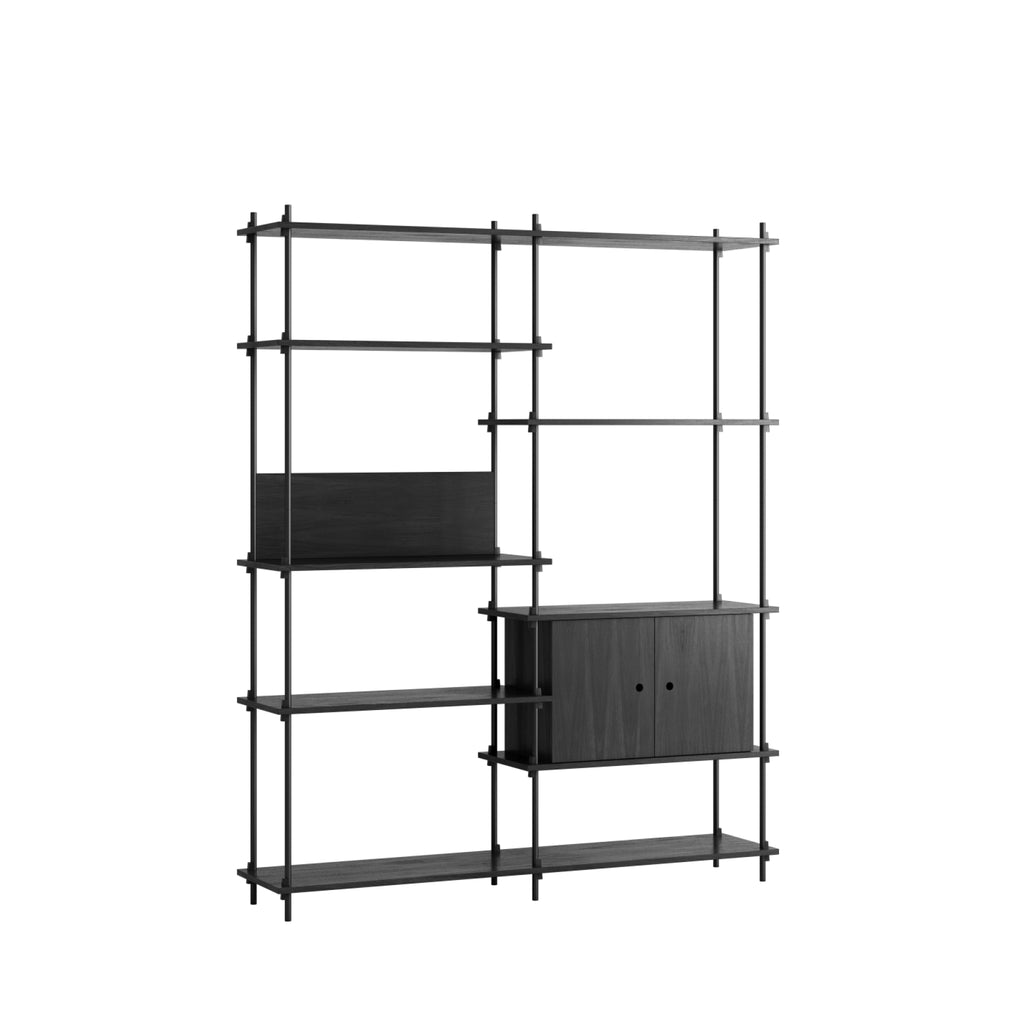 Customizable Moebe Shelving System S.200.2.C in Black - Versatile Design
