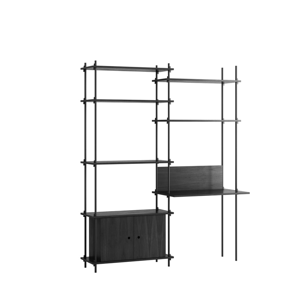 Customizable Moebe Shelving System S.200.2.E in Black - Versatile Design