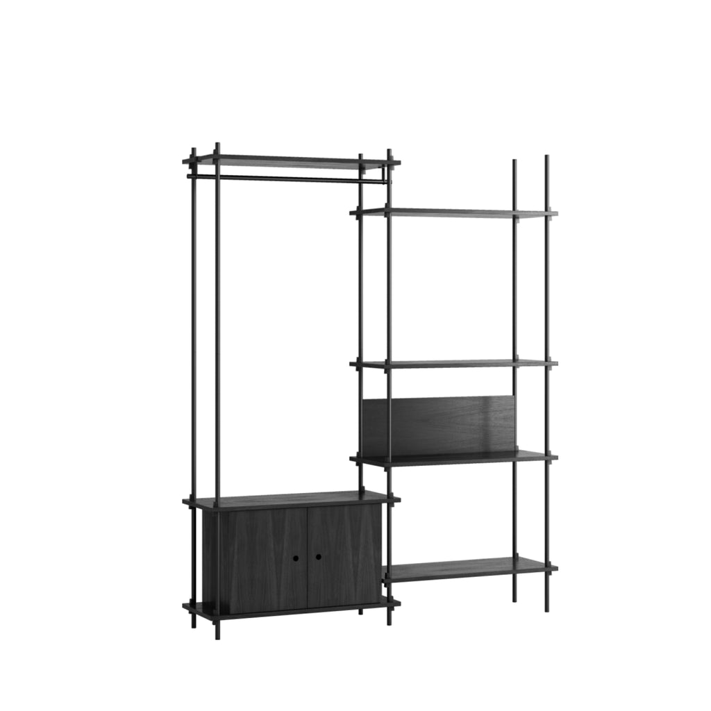 Customizable Moebe Shelving System S.200.2.G in Black - Versatile Design
