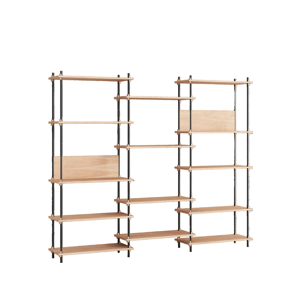 Customizable Moebe Shelving System in Oak/Black - Versatile Home Storage