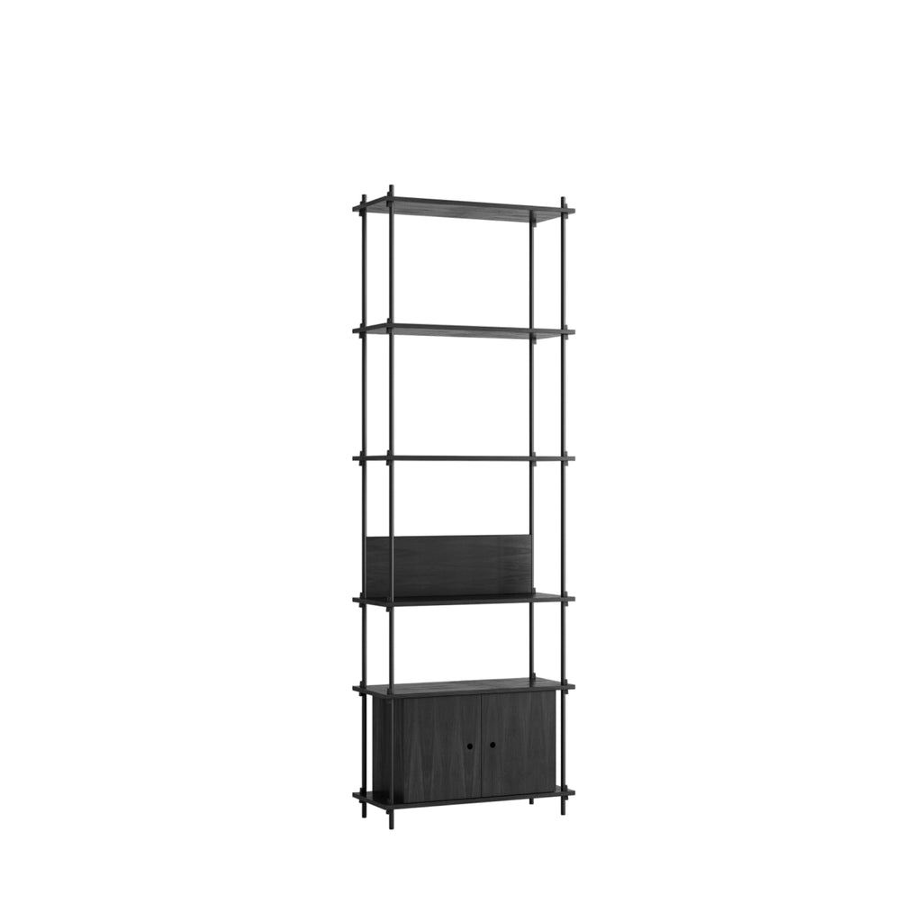 Customizable Moebe Black Shelving System - Versatile Room Divider & Wall Unit