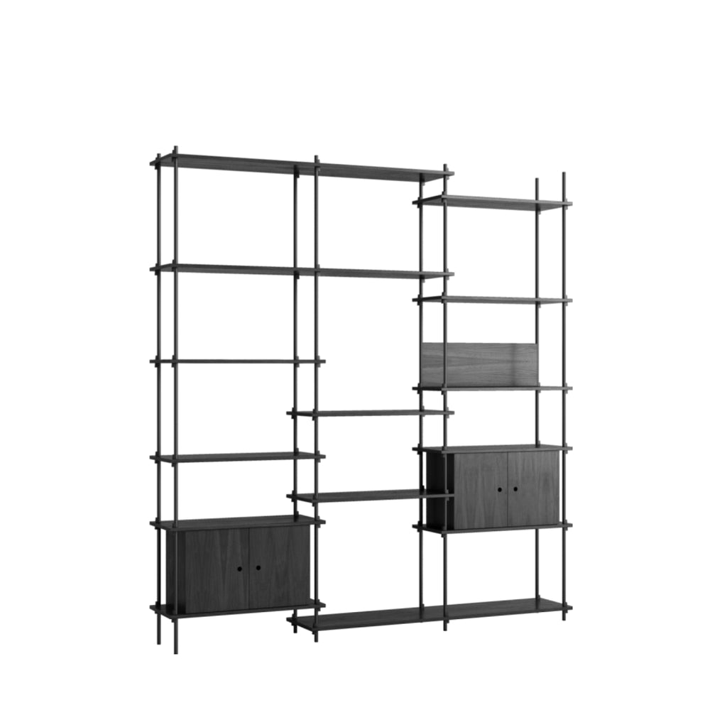 Customize Your Space with Moebe Black Shelving System - Versatile Design