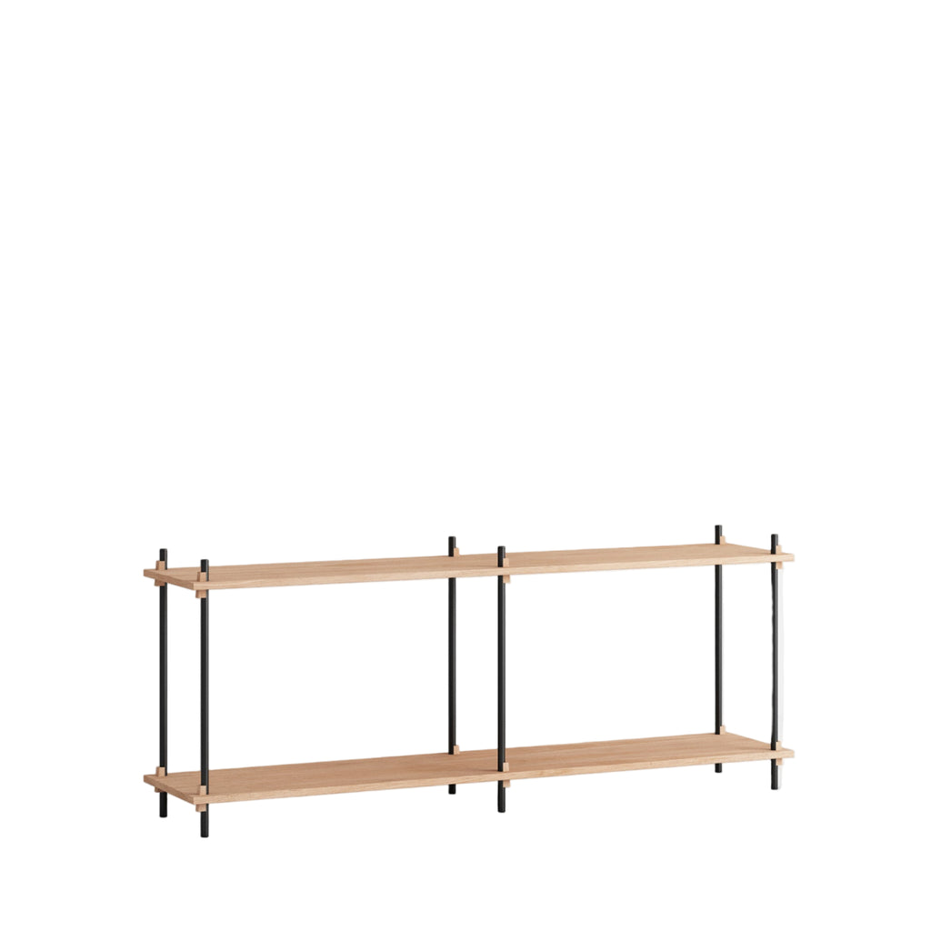 Customizable Moebe Shelving System in Oak/Black - Versatile Home Storage