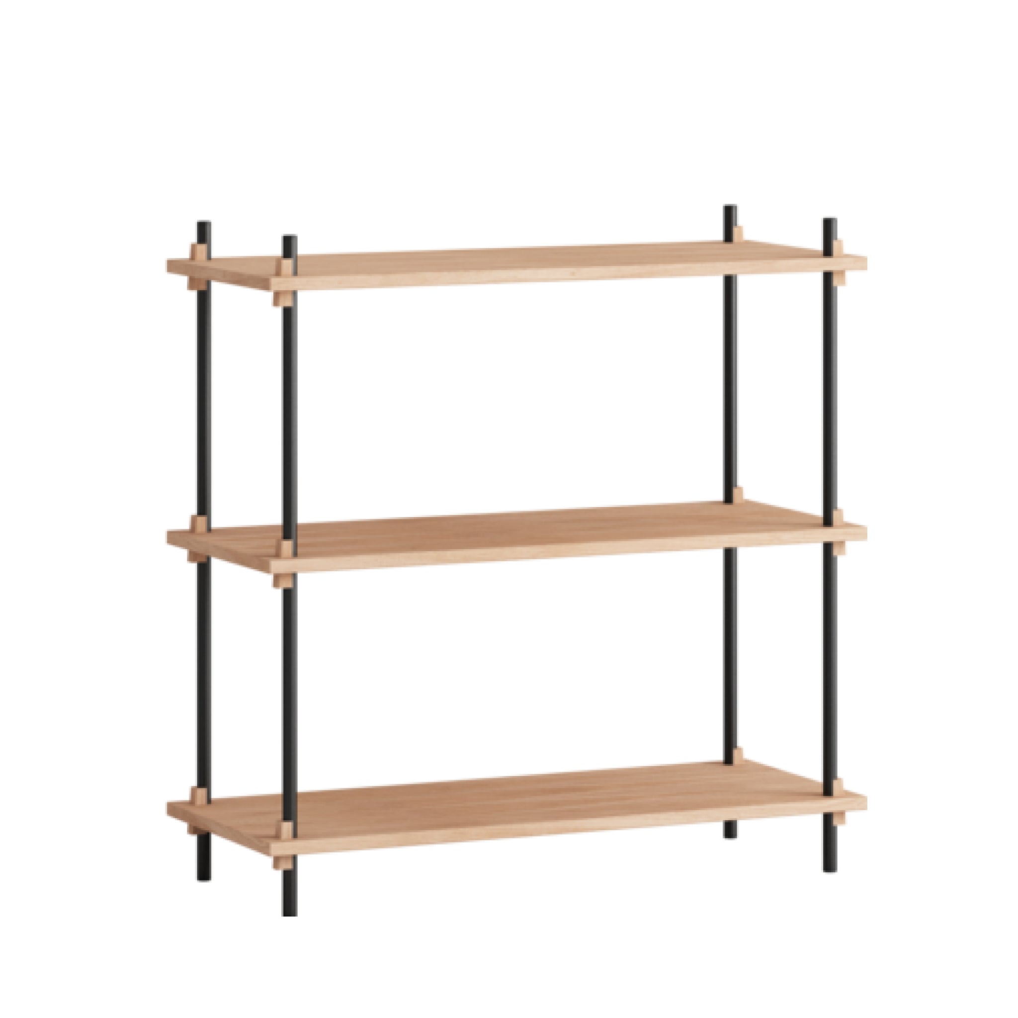 Customizable Moebe Shelving System in Oak/Black - Versatile & Stylish