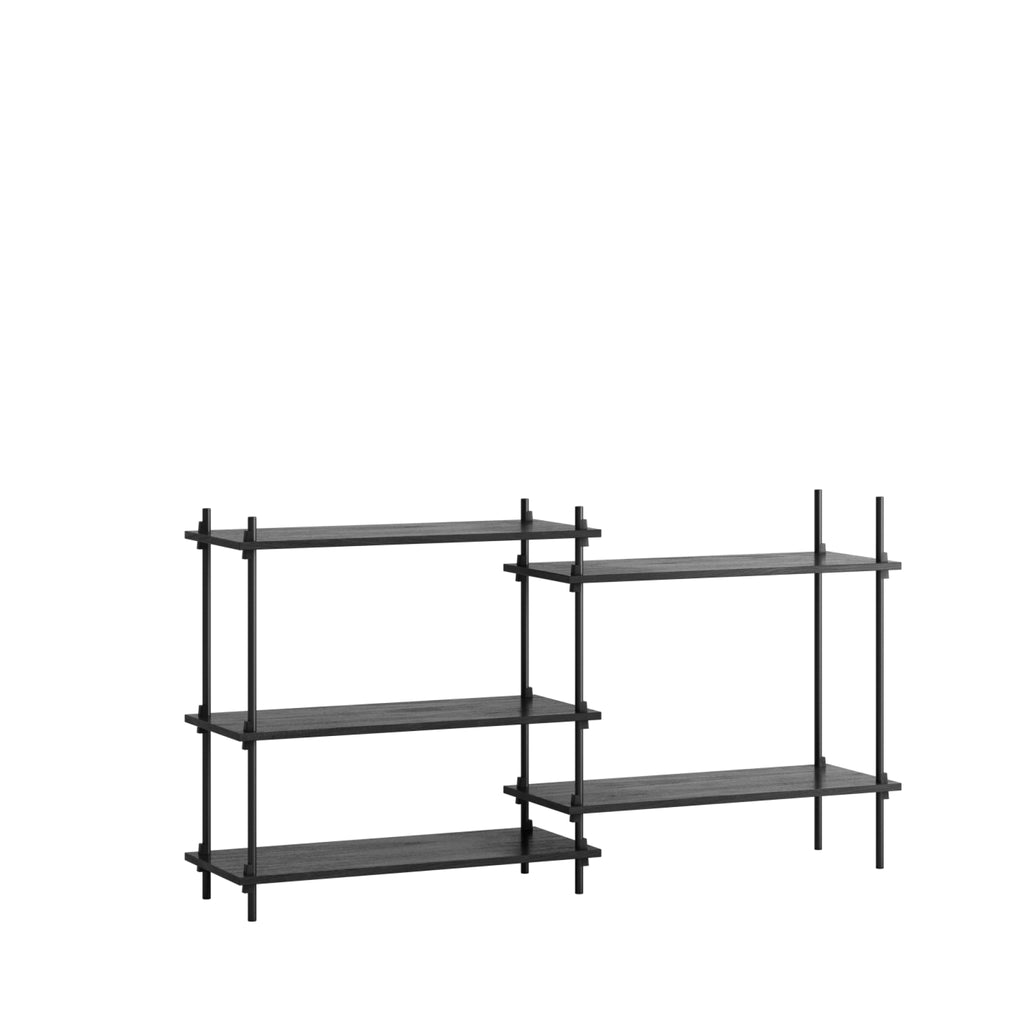 Customizable Moebe Shelving System S.85.2.A in Black - Versatile Design