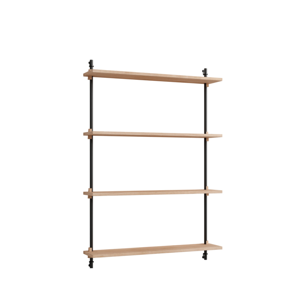 Moebe Wall Shelving WS.115.1: Versatile Oak/Black Shelf for Any Room