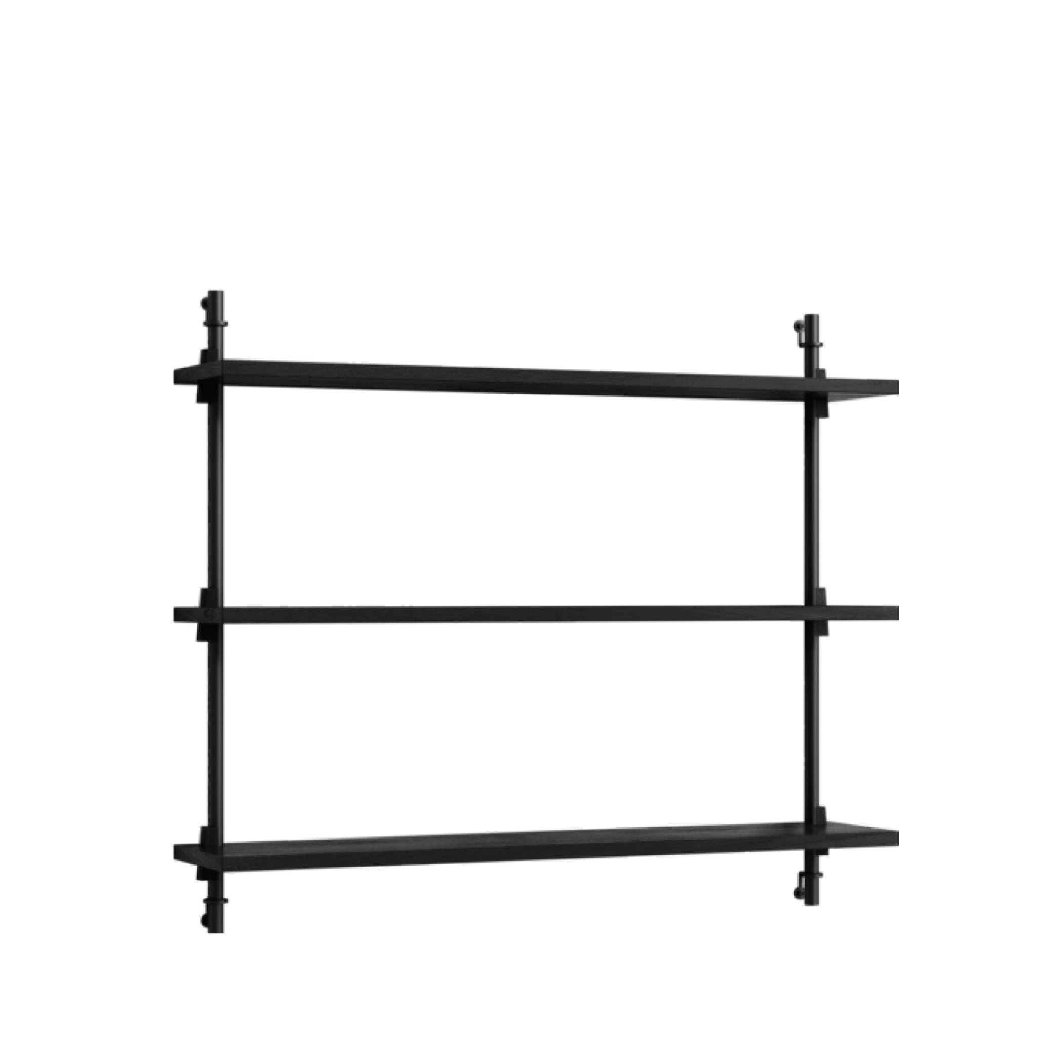 Versatile Moebe Wall Shelving WS.65.1 in Black for Any Room Decor