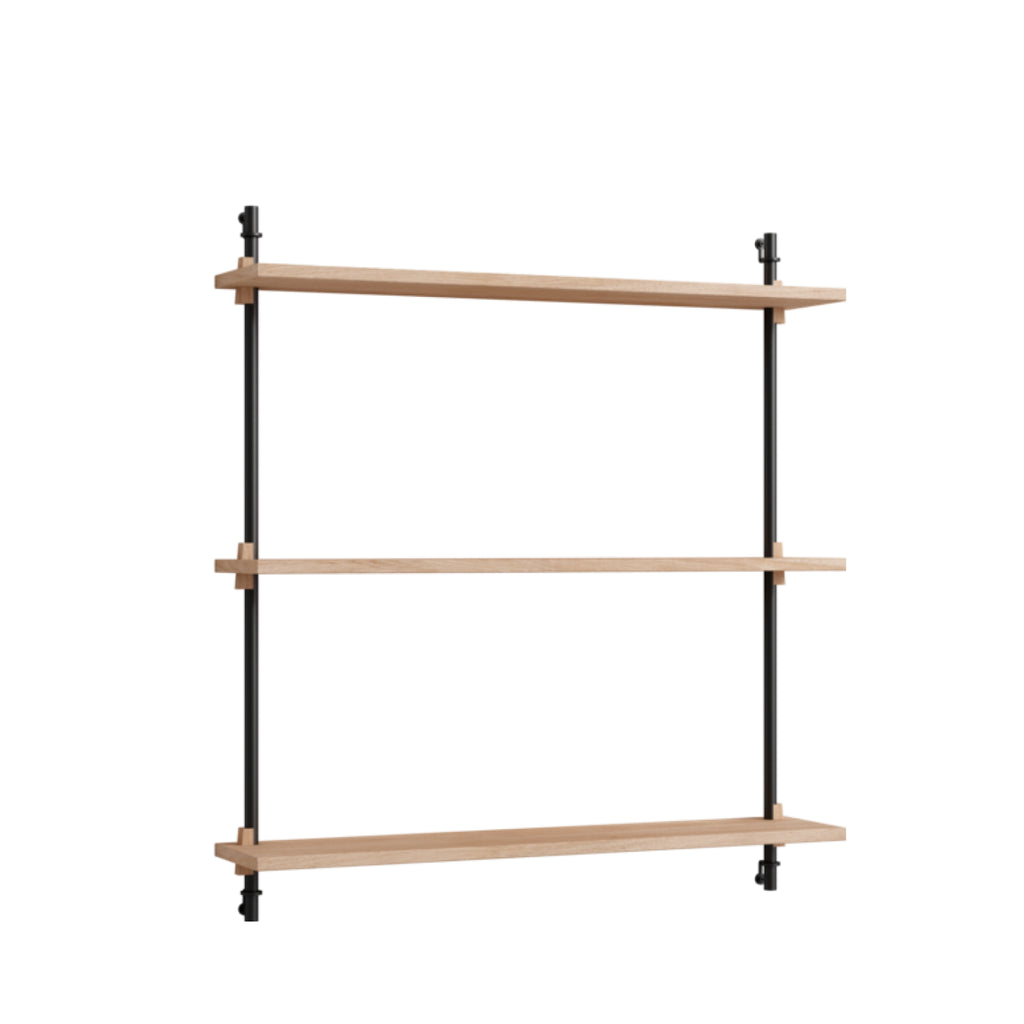 Moebe Wall Shelving WS.85.1: Versatile Oak/Black Shelf for Any Room