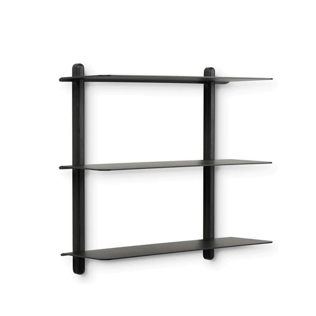 Gejst Nivo Large Black Ash Wall Shelf – Minimalist Floating Design