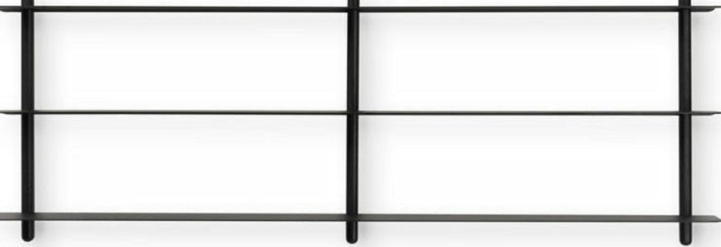 Gejst NIVO Wall Shelf D — Black Ash/Black | Ash & Steel | 118×16×42 cm