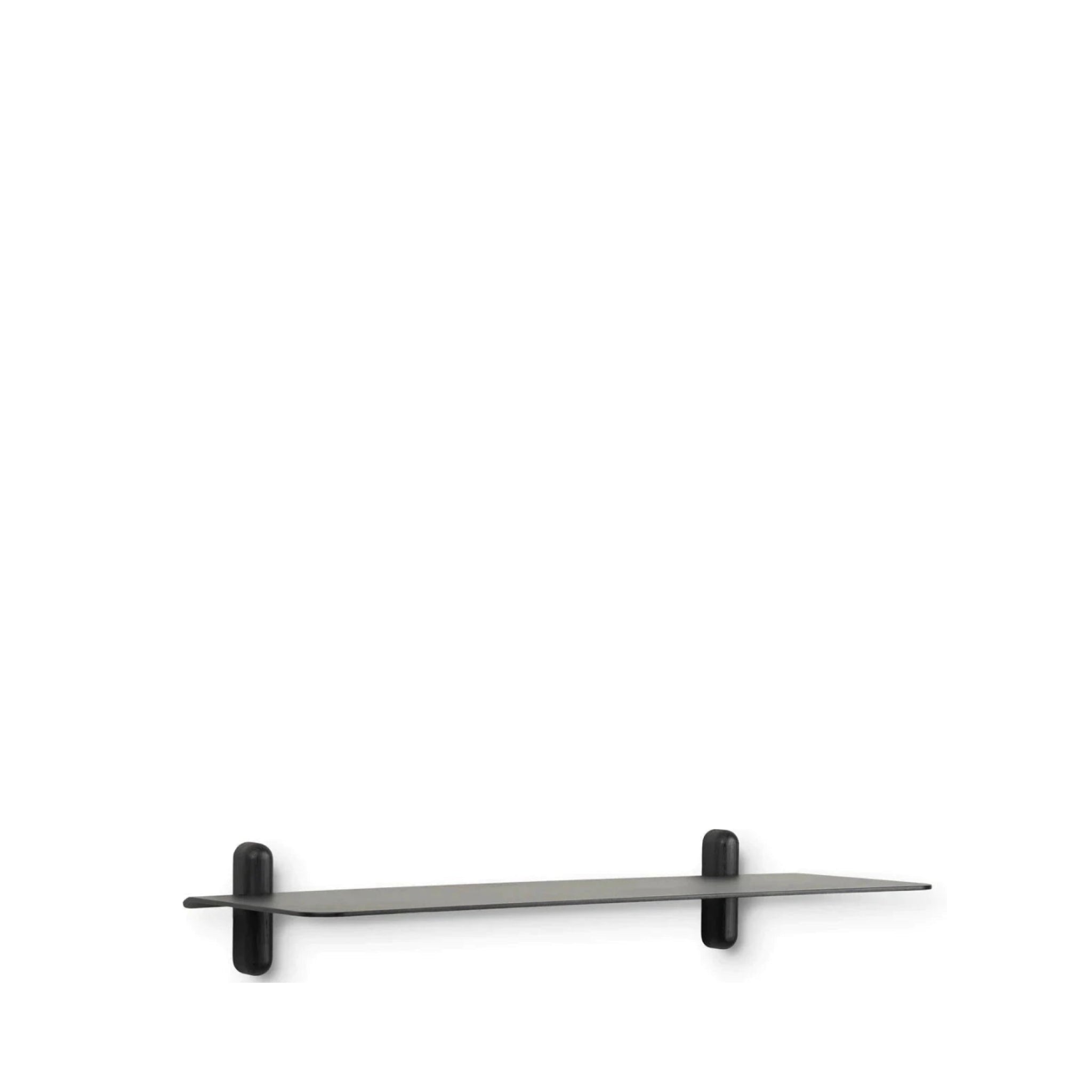Gejst Nivo Large Floating Wall Shelf G — Black Ash/black, 66.5×25×12 Cm