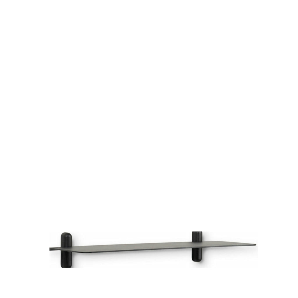 Gejst NIVO G Minimalist Wall Shelf - Black Ash/Black, 80×64×15 cm