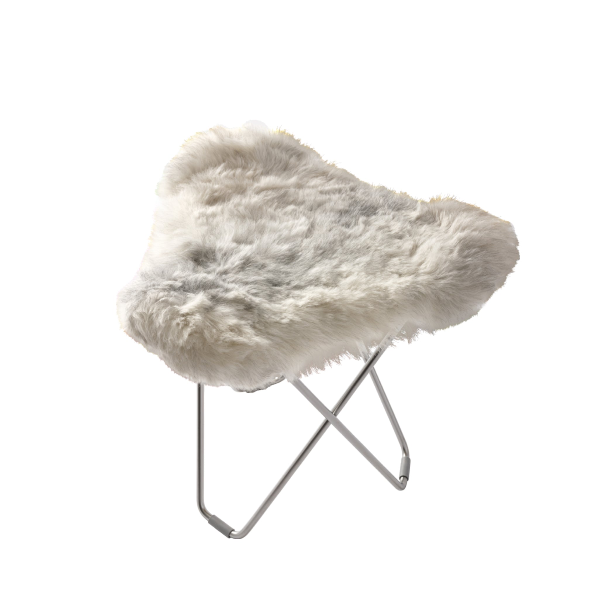 Cuero Iceland Flying Goose Stool, Wild Grey/Black