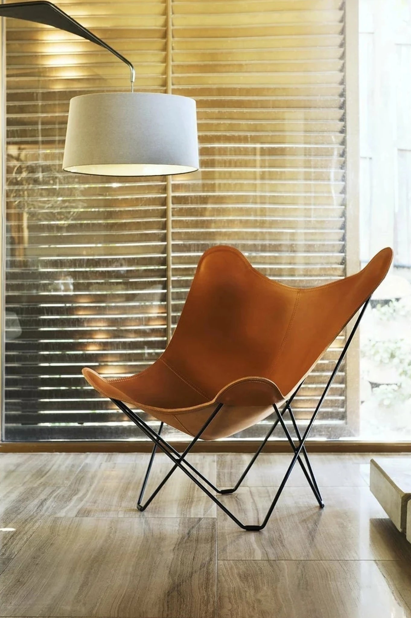 Cuero Pampa Mariposa Butterfly Chair, Polo/Black