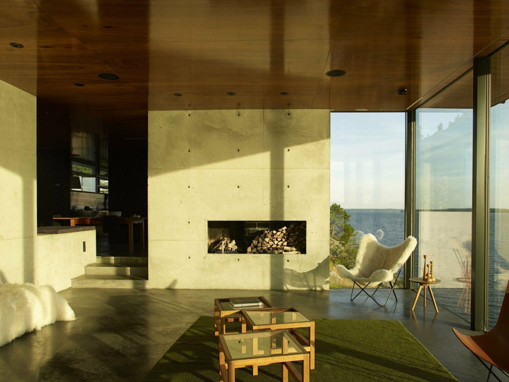 Cuero Iceland Mariposa Butterfly Chair, Shorn Grey/Black