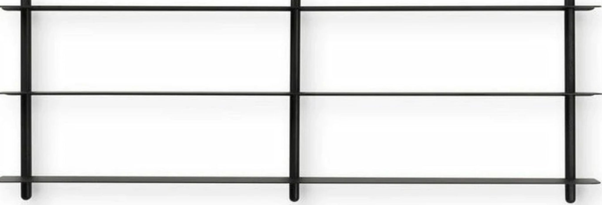 Gejst Nivo Wall Shelf D — Black Ash/black | Ash & Steel | 118×16×42 Cm