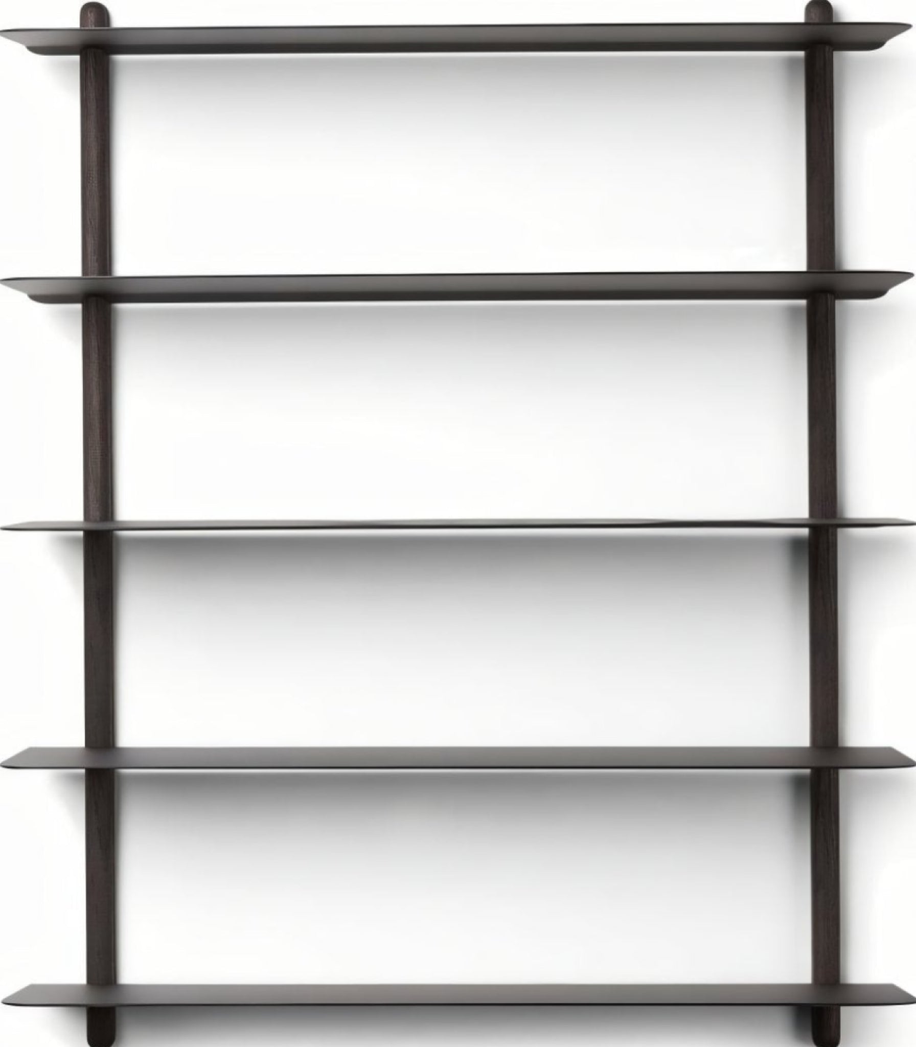 Gejst Nivo Large Wall Shelf Black Ash/black - Ash & Steel, 118cm