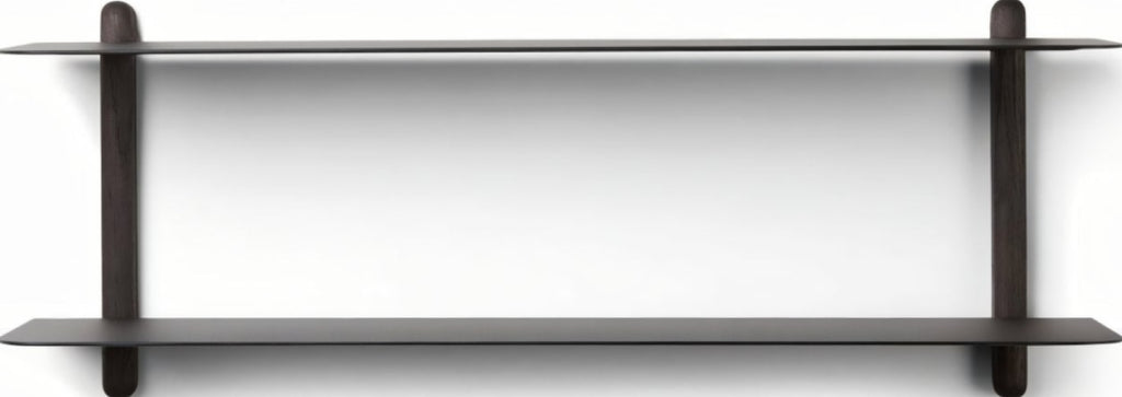 Gejst Nivo Wall Shelf F — Black Ash/black, 64×25 Cm Minimalist Design